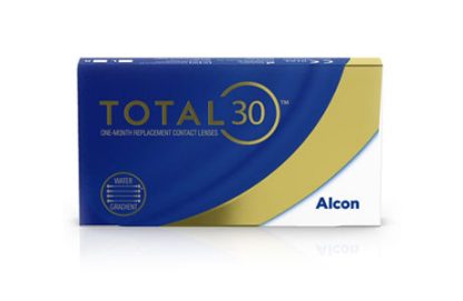 Æske med Alcon TOTAL30-kontaktlinser