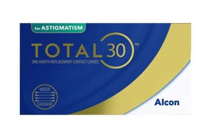 Æske med Alcon TOTAL30-kontaktlinser astigmatisme